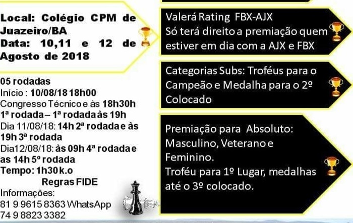 FBX - Federação Bahiana de Xadrez (Federação Baiana de Xadrez)