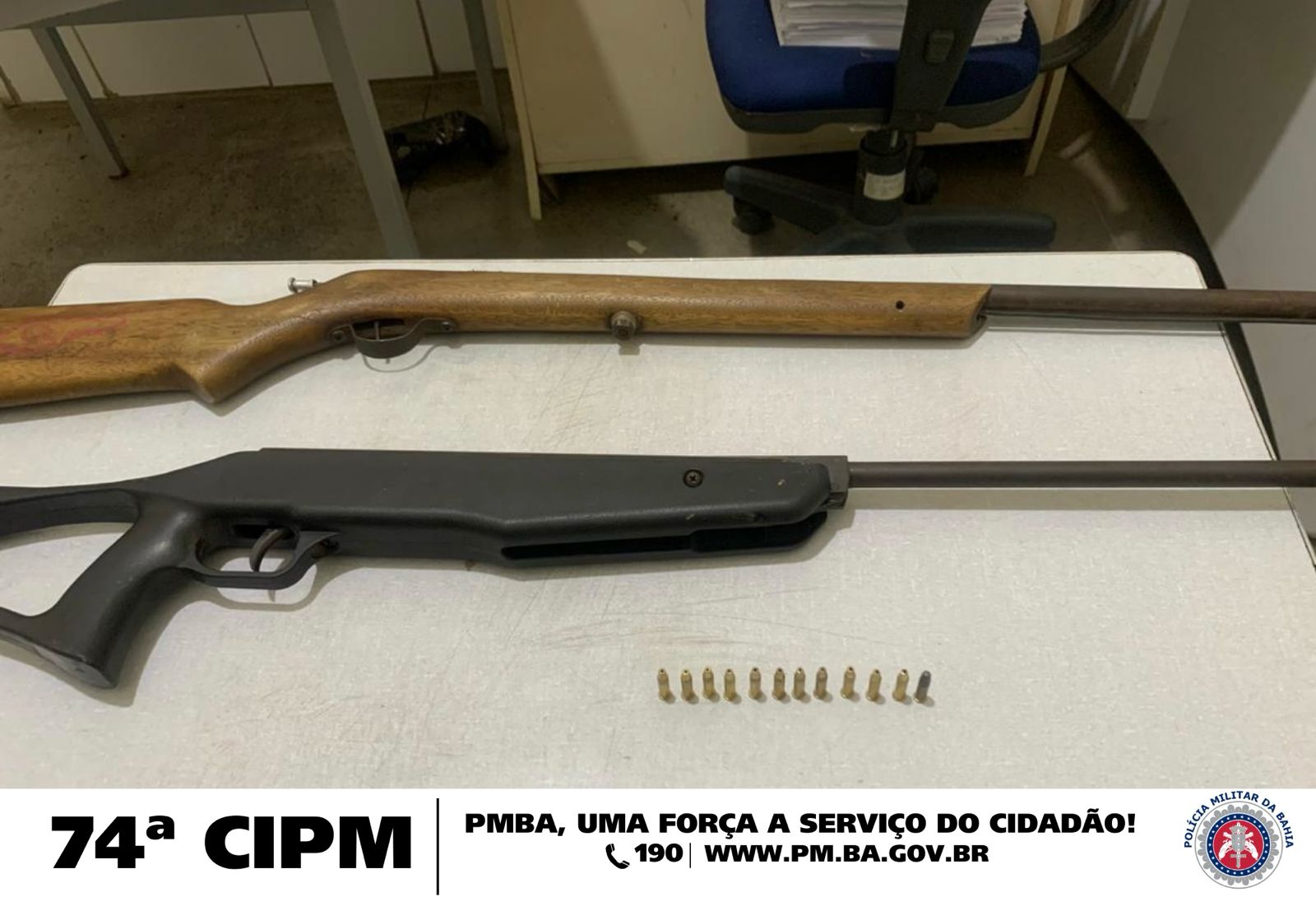 Polícia Militar da Bahia, por intermédio da 74ª CIPM/Rural, realiza apreensão de arma de fogo