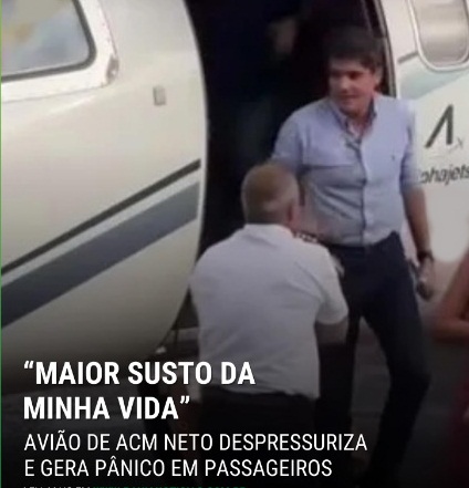 Avião com ACM Neto faz pouso emergencial na Bahia após problema técnico. Governador presta solidariedade