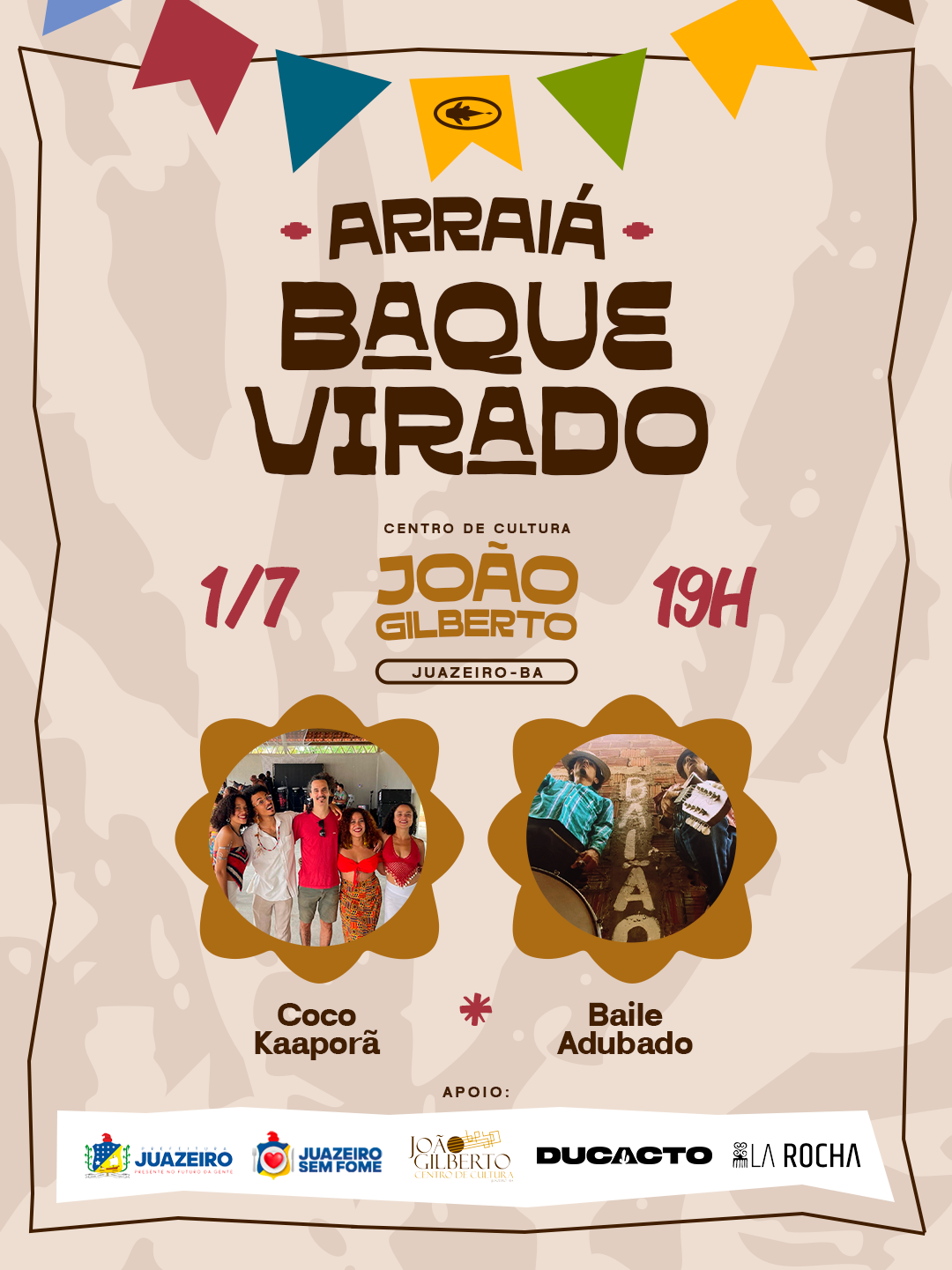 I Arraiá Baque Virado acontece nesta quarta-feira, 1º de julho, em Juazeiro