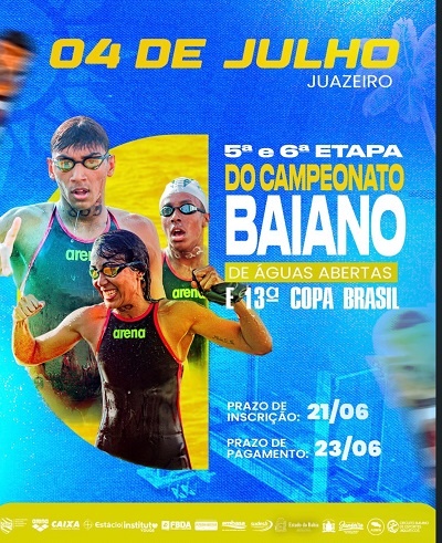 Juazeiro recebe neste sábado (4) a 13ª Copa Brasil e as 5ª e 6ª etapas do Campeonato Baiano de Águas Abertas