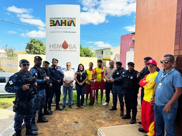 Secretaria de Segurança Cidadã promove campanha de doação de sangue no Hemoba de Juazeiro