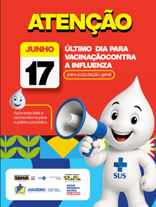 Últimos dias para vacinação contra a influenza para o público em geral em Juazeiro