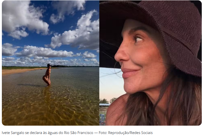 Juazeiro: Ivete Sangalo se declara às águas do Rio São Francisco: 