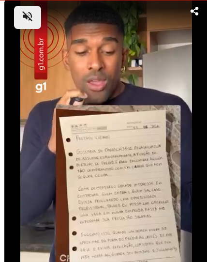 Influenciador baiano relata caso de injúria racial em prédio, envia carta irônica para suspeito e recebe apoio de Ivete Sangalo