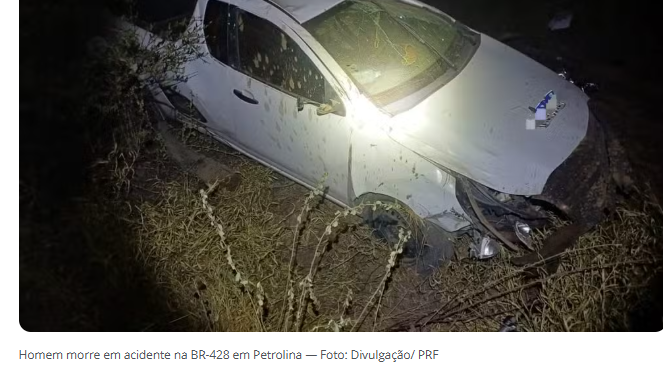 Homem morre após carro capotar na BR-428 em Petrolina