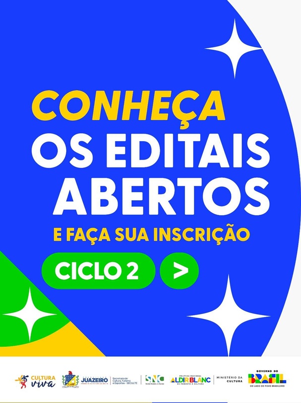 Prefeitura de Juazeiro abre inscrições para editais da Política Nacional Aldir Blanc com investimento de R$ 1,27 milhão na cultura