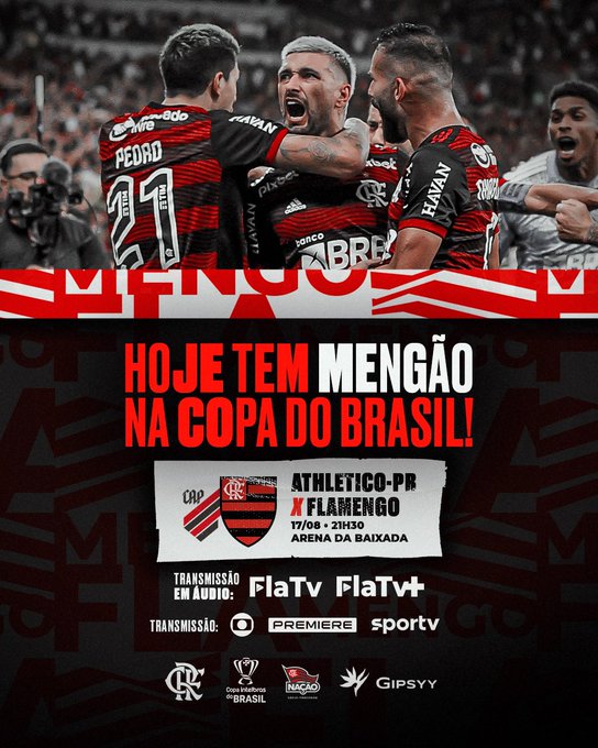 Athletico-PR e Flamengo decidem quem vai à semifinal da Copa do Brasil, nesta quarta (17)