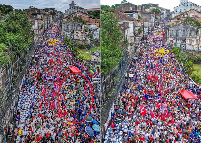 Repercute: Campanha de Lula publica foto com pessoas duplicadas em evento da Independência na Bahia