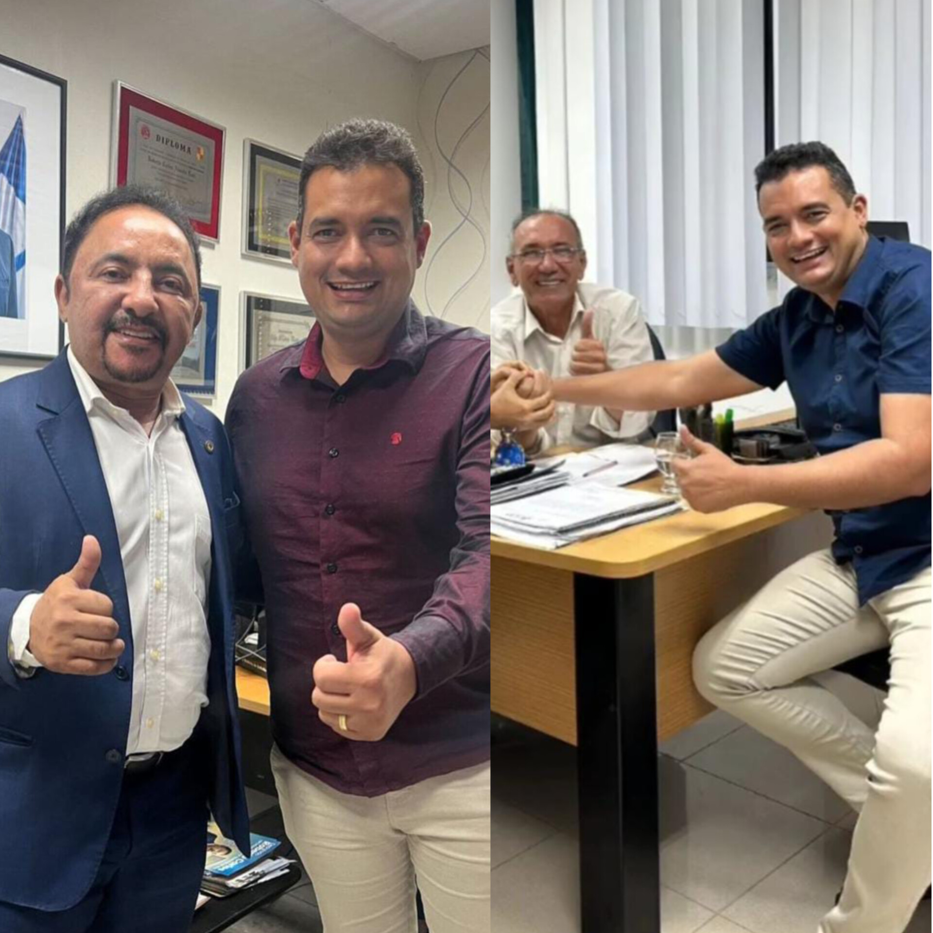 Pré-candidato à prefeitura de Juazeiro, Andrei Gonçalves (MDB), segue dialogando com os deputados e pré-candidatos Roberto Carlos e Zó