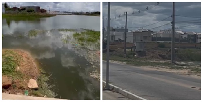 Petrolina: Morador chama atenção das autoridades para despejos de esgoto em lagoa no Bairro Jatobá