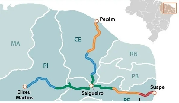 Conexões da ferrovia entre Juazeiro do Norte, no Ceará, e Juazeiro, na Bahia, são temas de debates