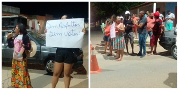 Moradores do Jardim Flórida, em Juazeiro, realizam protesto contra a gestão municipal