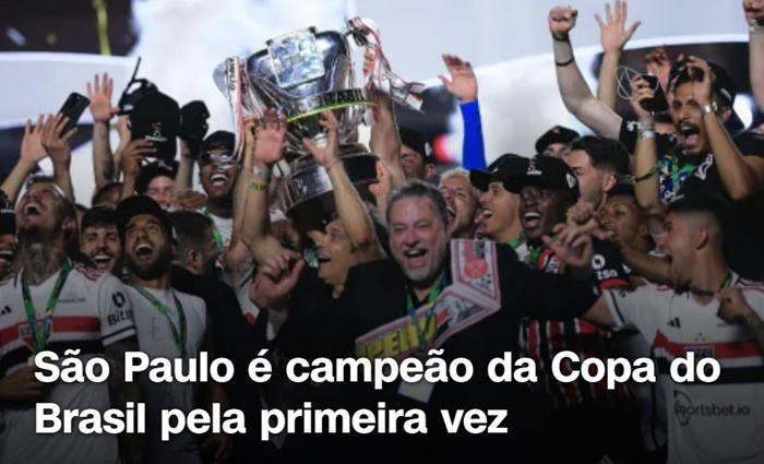 É CAMPEÃO 🏆SÃO PAULO CONQUISTA 1º TÍTULO DA COPA DO BRASIL