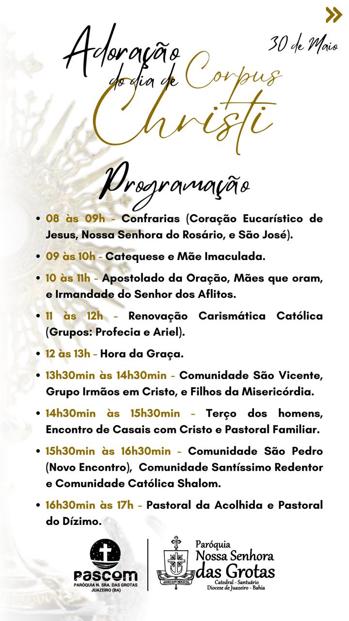 Paróquias de Juazeiro (BA) vão celebrar Corpus Christi nesta quinta-feira (30) 
