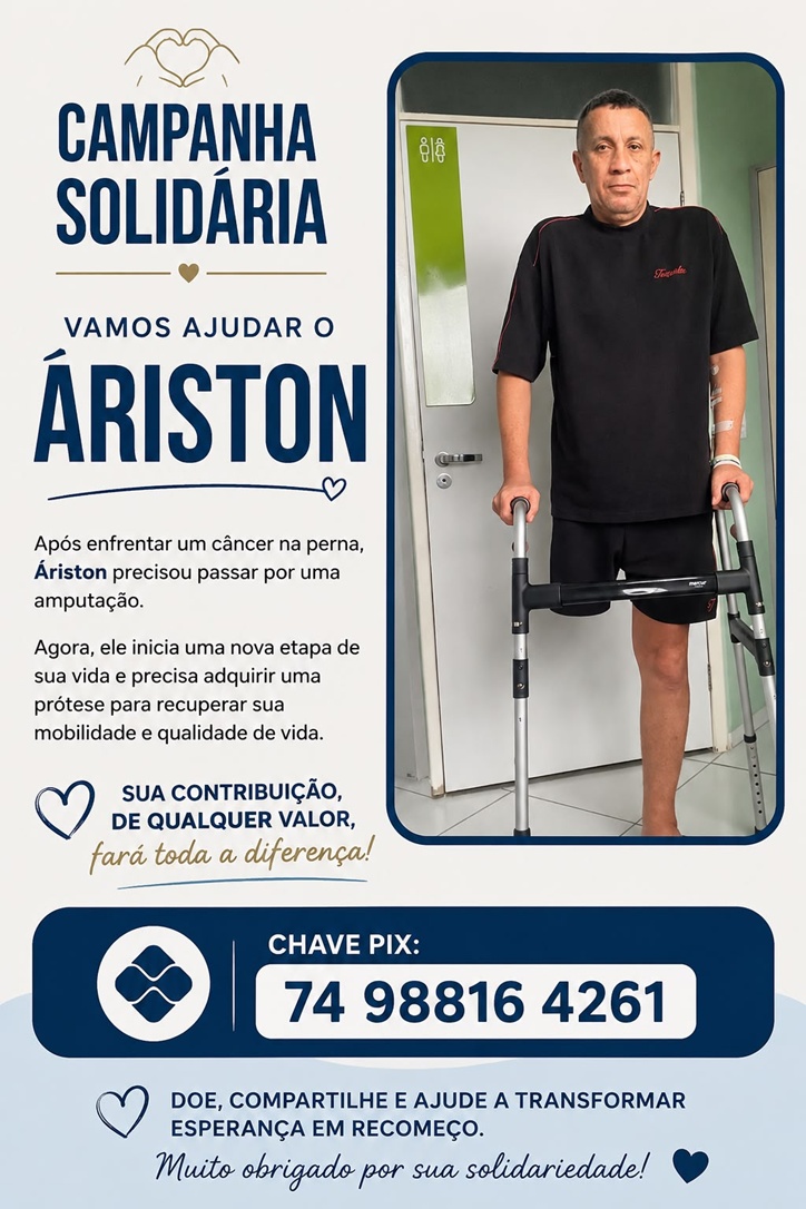 Campanha busca conseguir recursos para aquisição de prótese