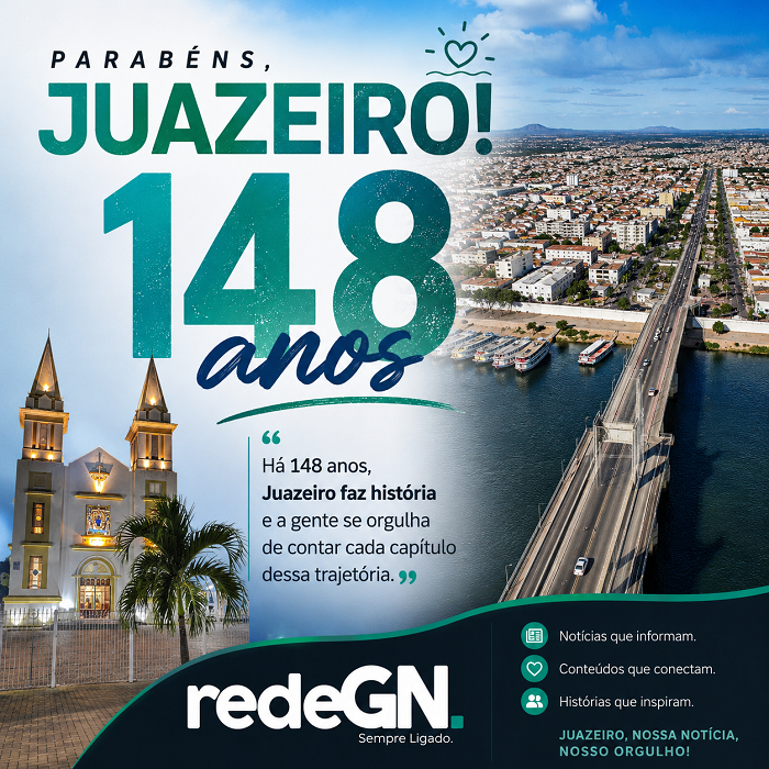 Parabéns Juazeiro! A gente se orgulha de ter nascido aqui e vamos seguir contando cada capítulo da sua trajetória! 