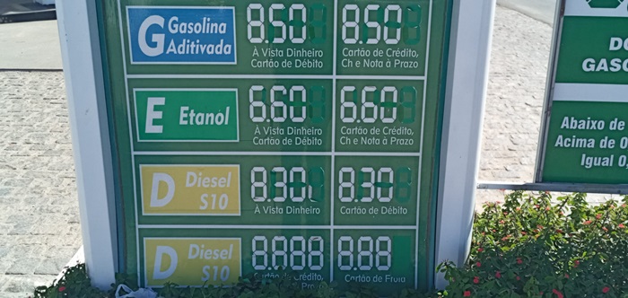 Juazeiro e Petrolina, amanheceram neste domingo (19), com gasolina acima de R$ 8,30 o litro