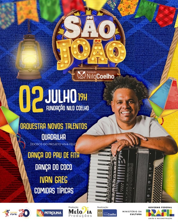 São João da Fundação Nilo Coelho irá celebrar cultura nordestina com show de Ivan Greg aberto ao público, em Petrolina 