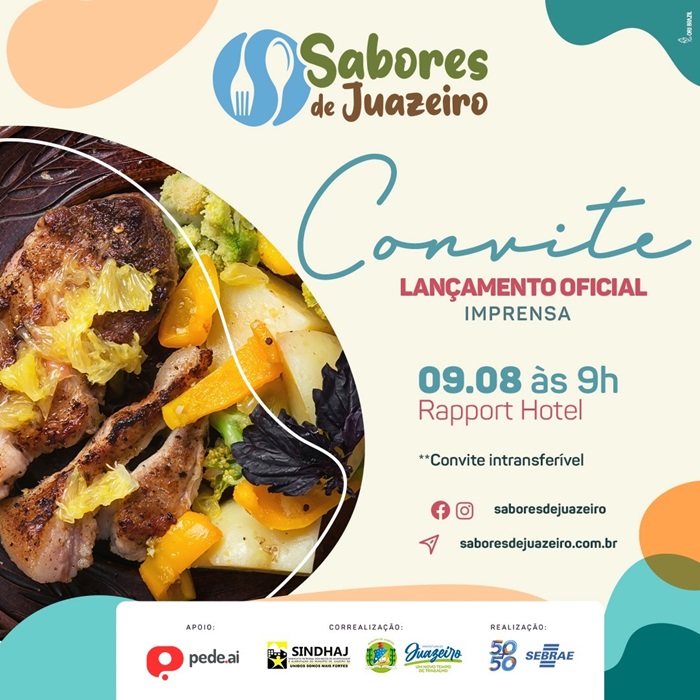 2ª edição do Festival Gastronômico Sabores de Juazeiro terá lançamento oficial nesta terça-feira