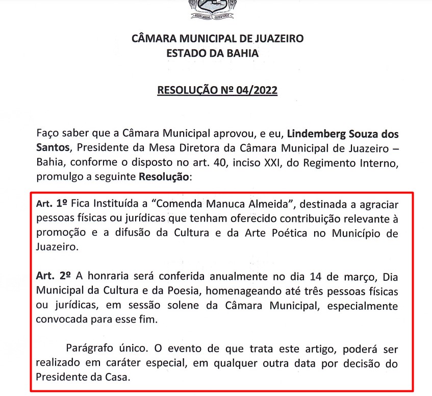 Comenda Manuca Almeida é aprovada na Câmara de Juazeiro e Ivete Sangalo é a primeira homenageada