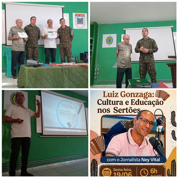 Luiz Gonzaga, cidadania, identidade cultural e Exército Brasileiro é tema de palestra 