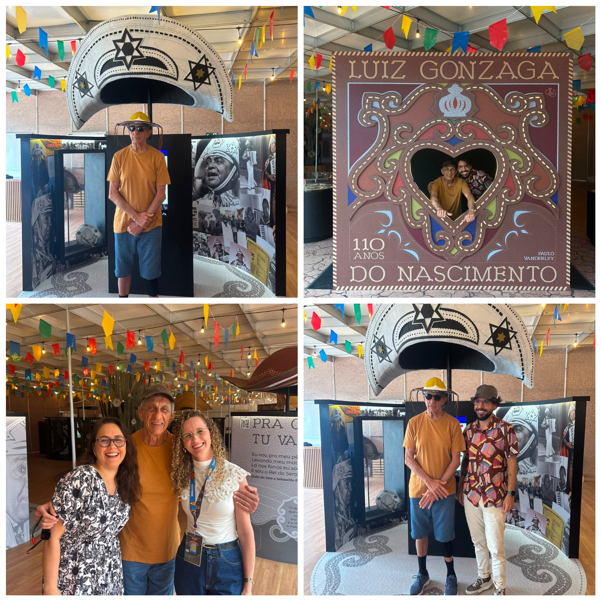 Fagner visita a exposição sobre o Rei do Baião, instalada no Parque Evaldo Cruz, em Campina Grande, Paraíba