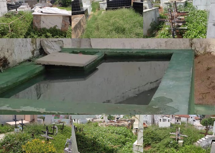 Munícipes reclamam que o mato tomou de conta do cemitério central de Juazeiro (BA)