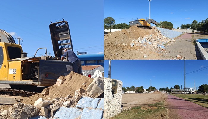 Prefeitura de Juazeiro começou a demolir estrutura ao lado do Vaporzinho para Juá Literária e extensão da orla da cidade