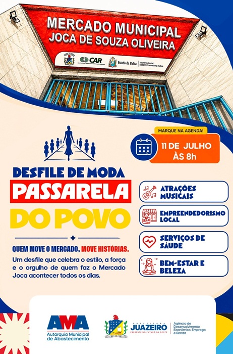 Moda, inclusão e desenvolvimento econômico: Mercado Joca de Souza recebe primeira edição da Passarela do Povo