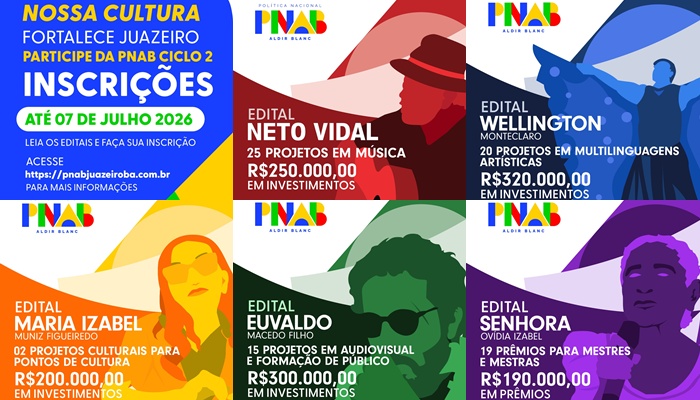 Prefeitura de Juazeiro anuncia editais da PNAB Ciclo 2