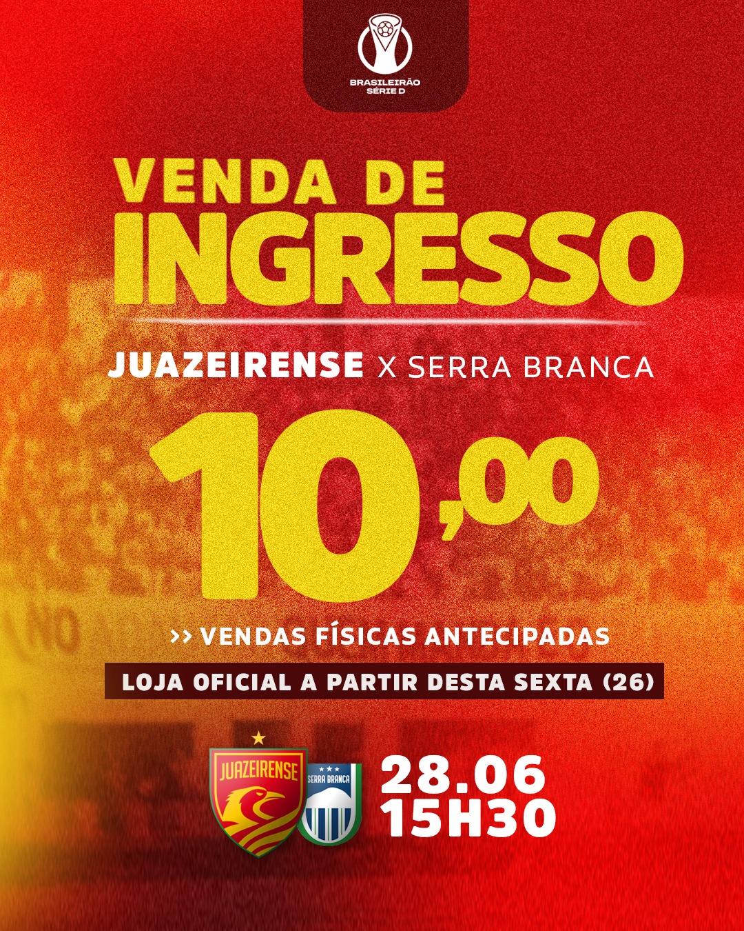 Juazeirense baixa valor ingresso e convoca torcida para decisão contra o Serra Branca no Adauto Moraes